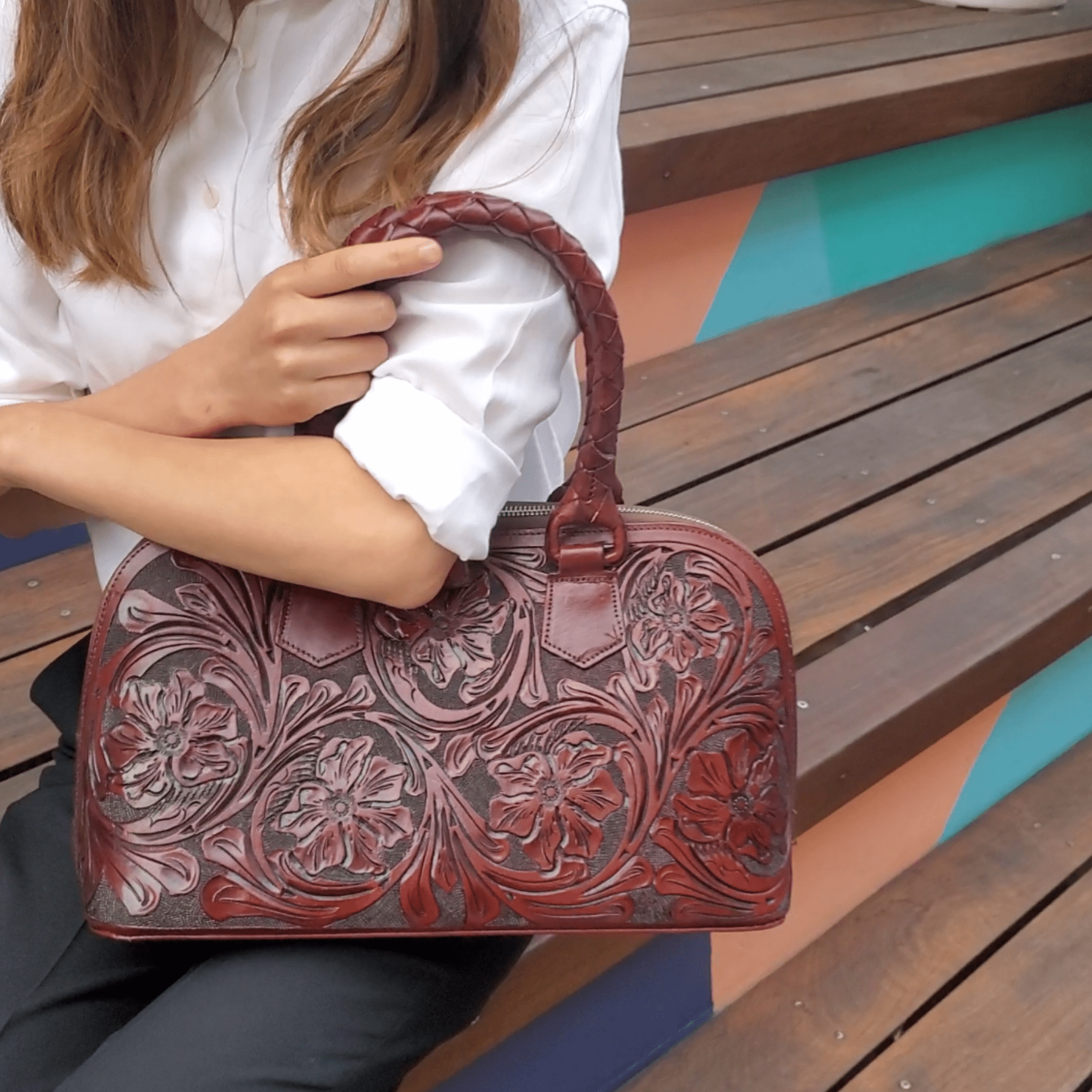 Brown Leather Satchel | Miohermosa Leather Bag | MIOHERMOSA