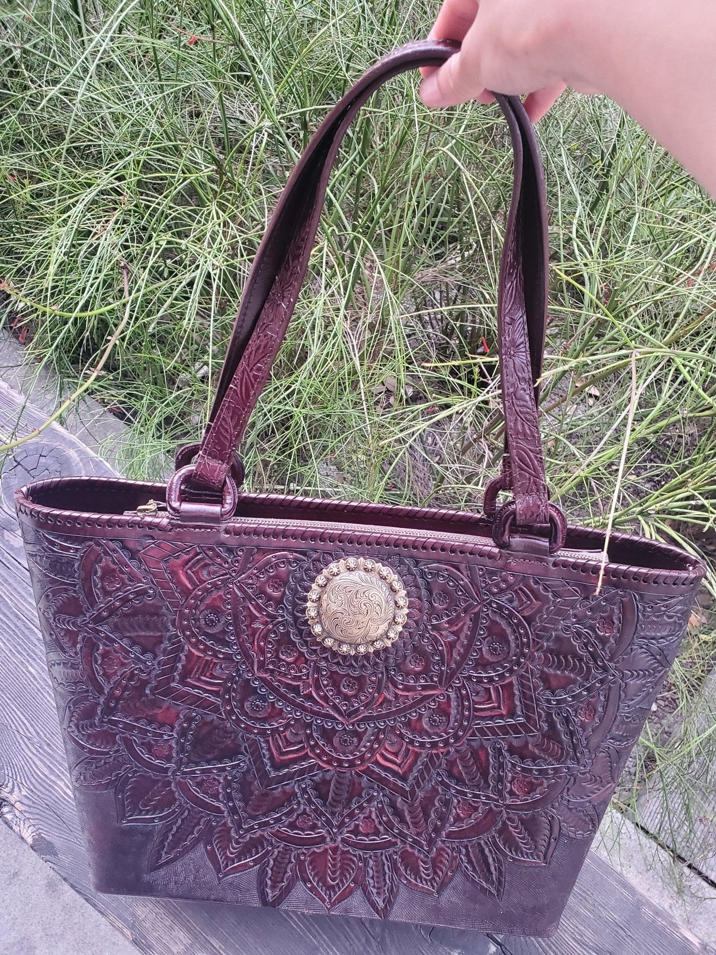 Elegant Brown Tote | Brown Leather Tote Bag | MIOHERMOSA
