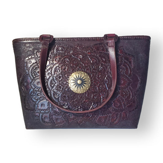 Elegant Brown Tote | Brown Leather Tote Bag | MIOHERMOSA
