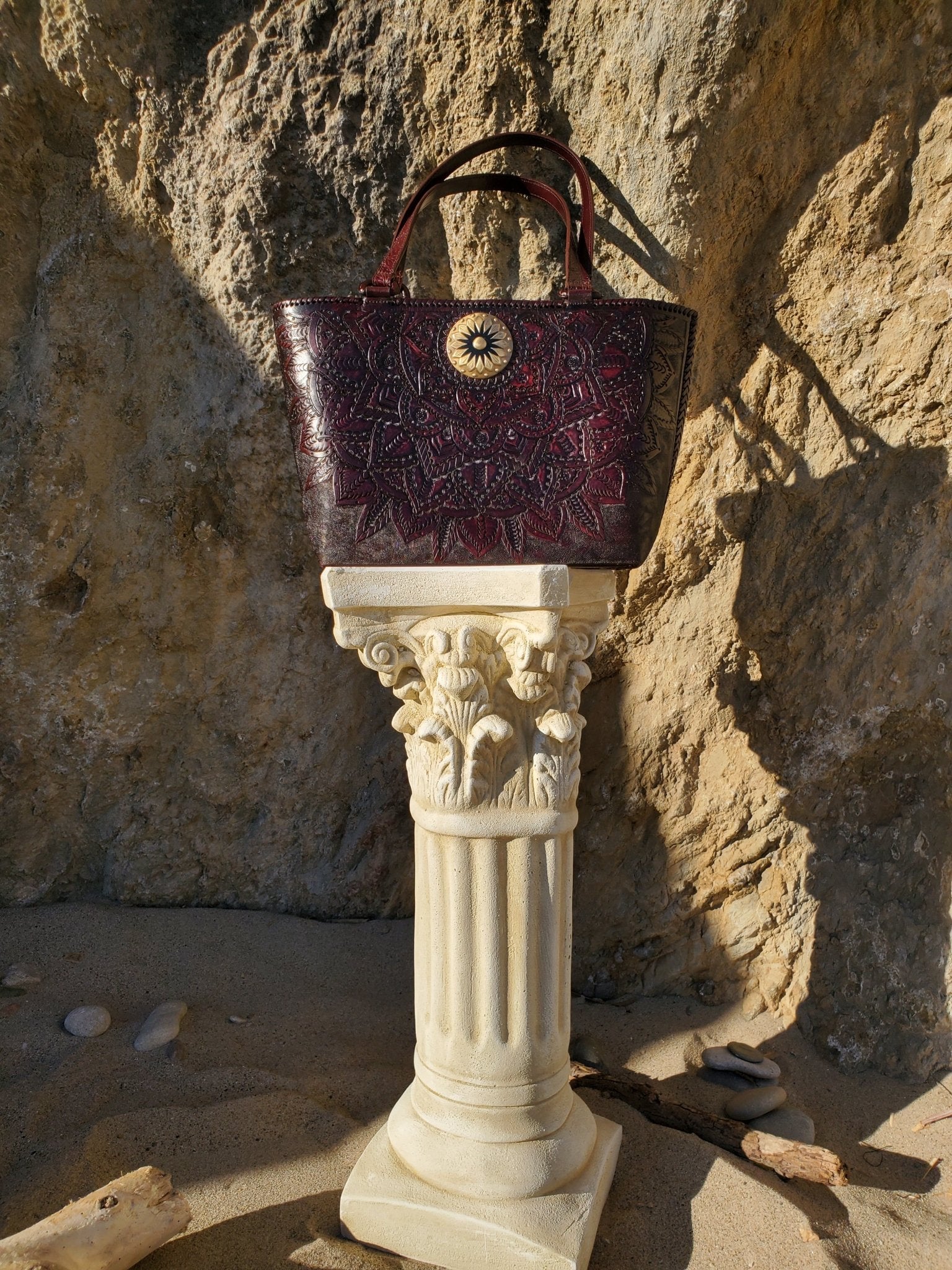 Miohermosa "Mia" Brown Leather Tote Bag - SUN TOP - MIOHERMOSA