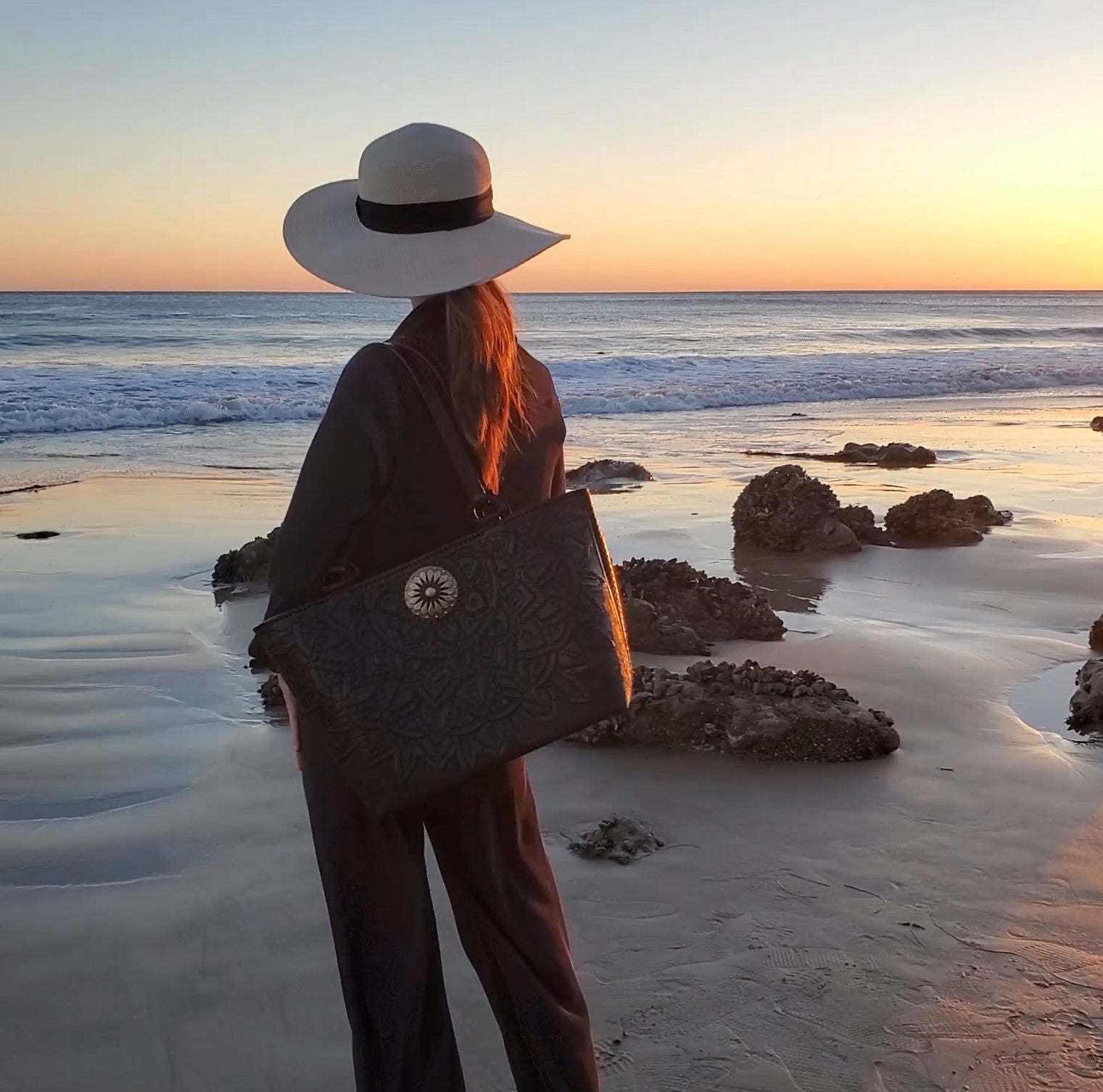 Miohermosa "Mia" Brown Leather Tote Bag - SUN TOP - MIOHERMOSA