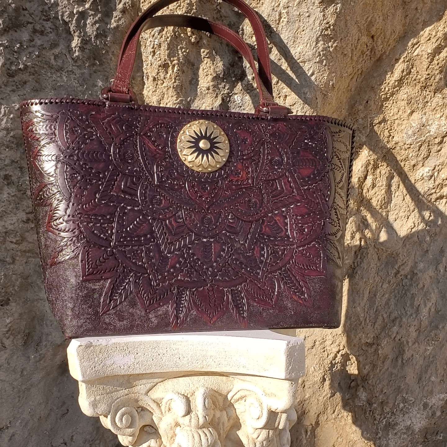 Mia Leather Tote | Brown Leather Tote | MIOHERMOSA