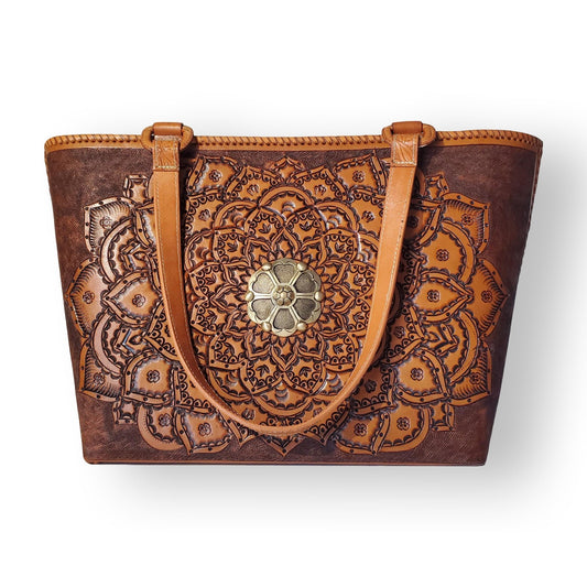 Mia Honey Tote Bag | Honey Leather Tote Bag | MIOHERMOSA