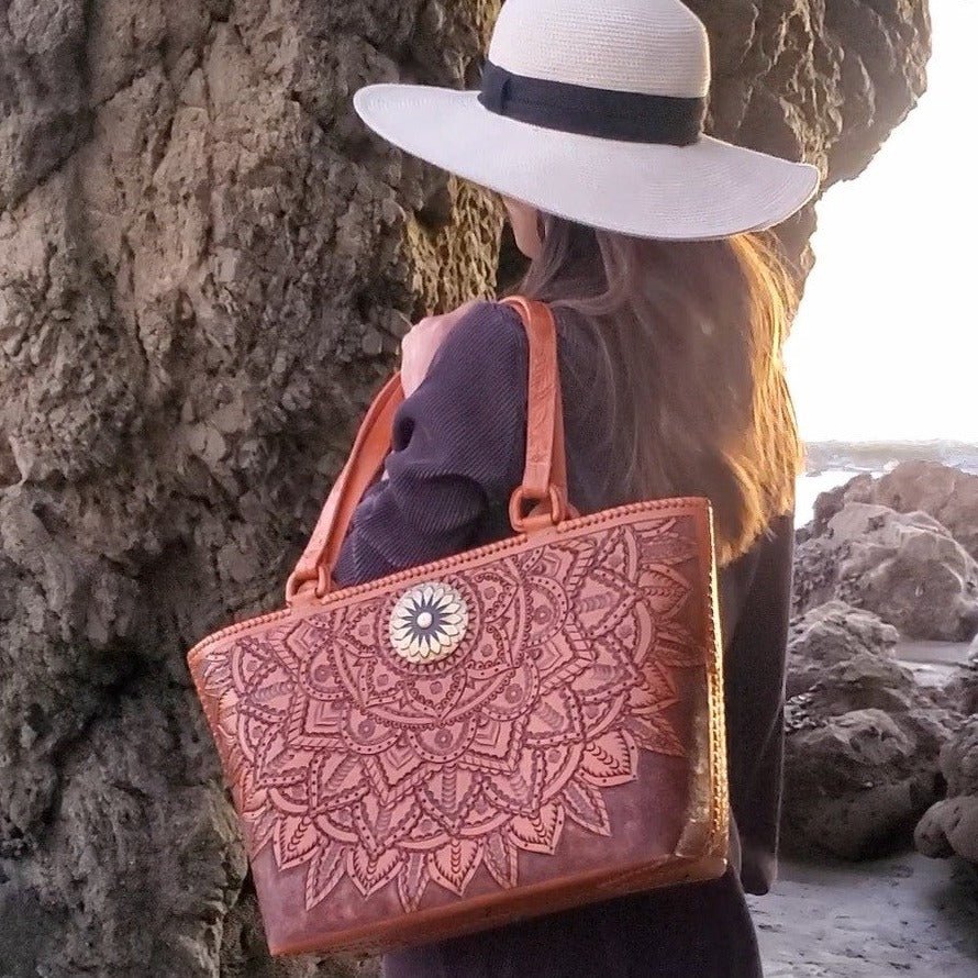 Mia Honey Tote Bag | Honey Leather Tote Bag | MIOHERMOSA