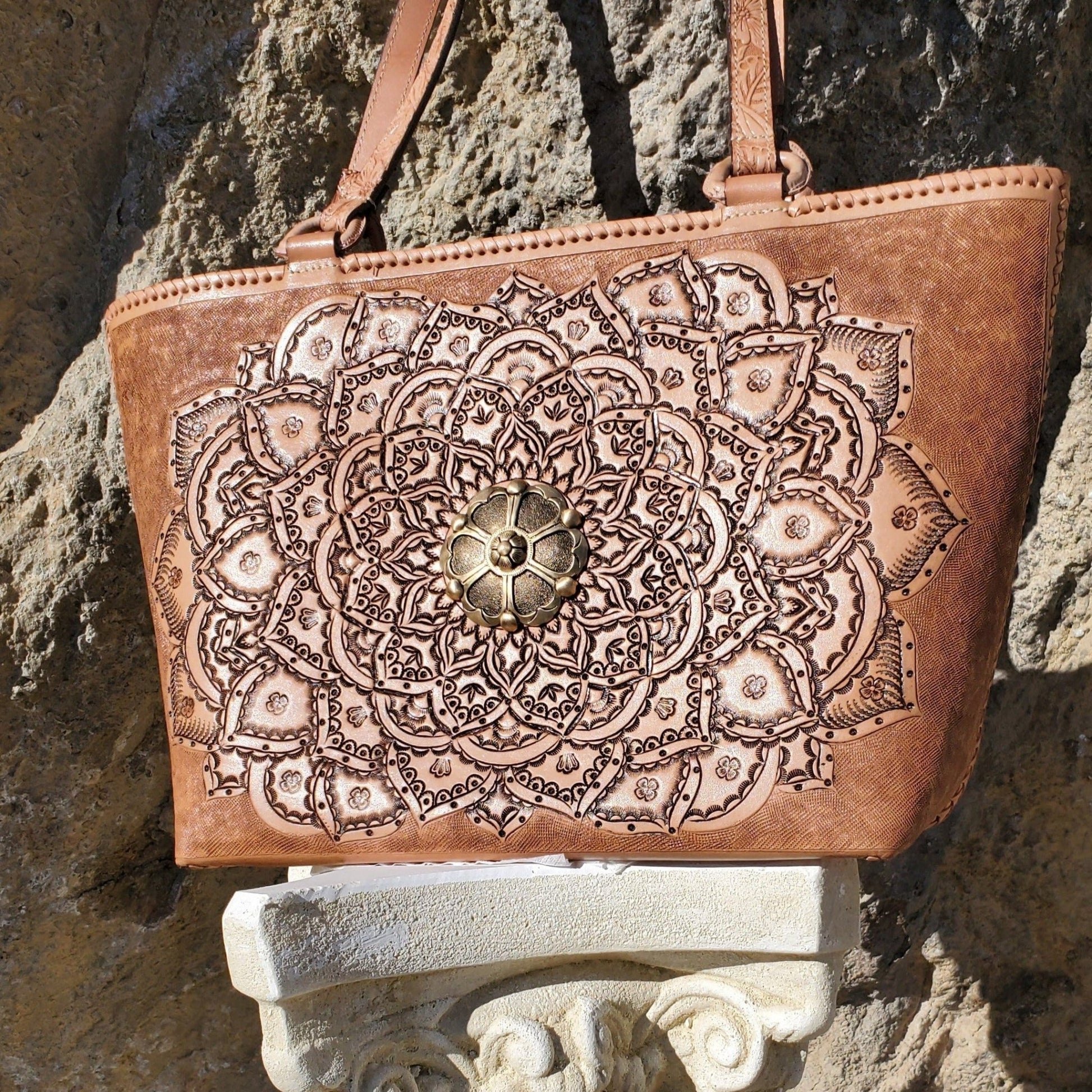 Mia Honey Tote Bag | Honey Leather Tote Bag | MIOHERMOSA