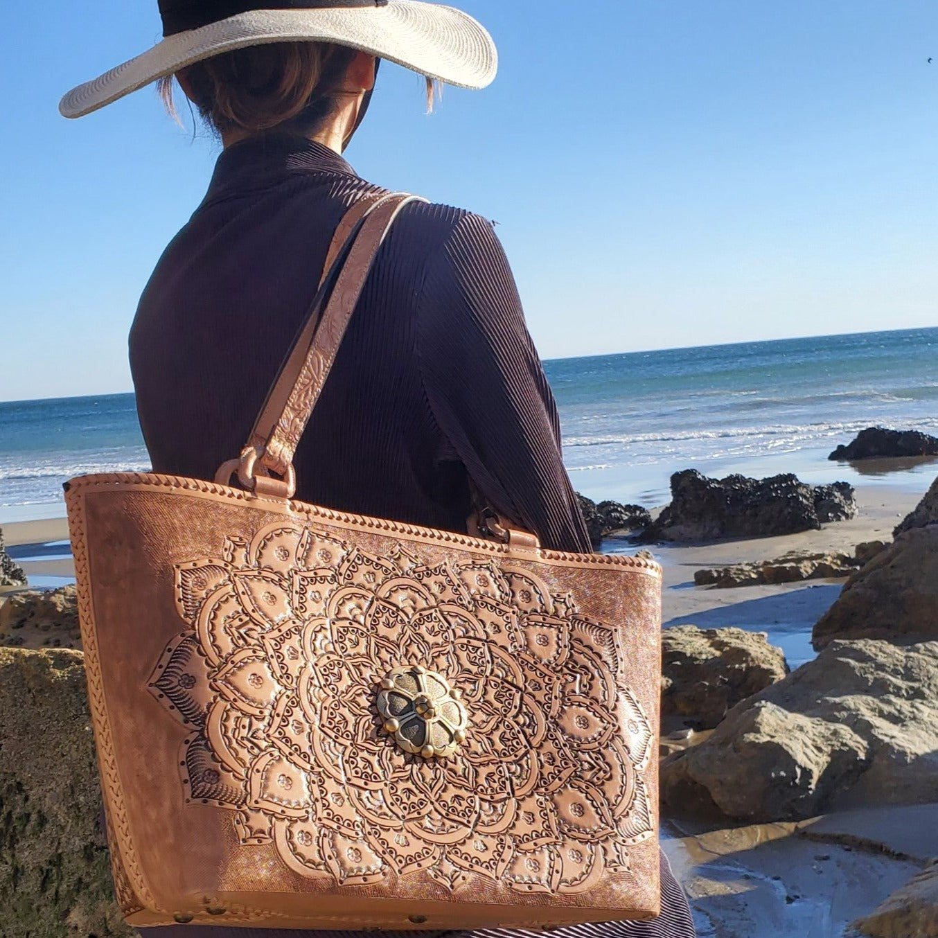 Natural Leather Tote | Mia Leather Bag | MIOHERMOSA