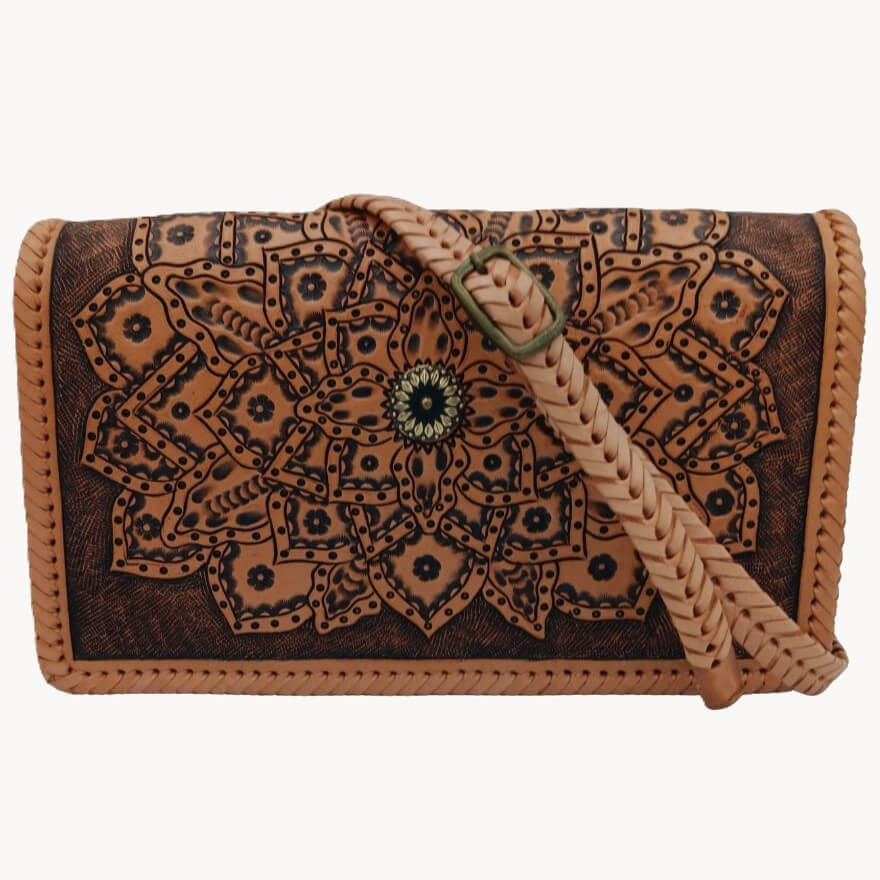 Sedona Mandala Crossbody with braided adjustable strap