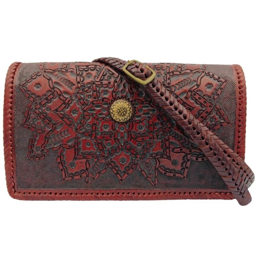 ALMA DE FLOR TOOLED LEATHER CROSSBODY