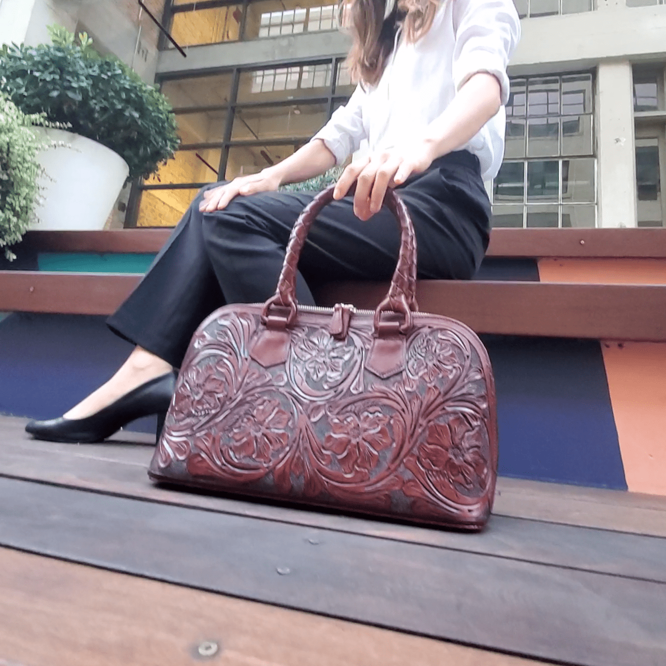 Elegant Brown Satchel | Luxury Leather Satchel | MIOHERMOSA