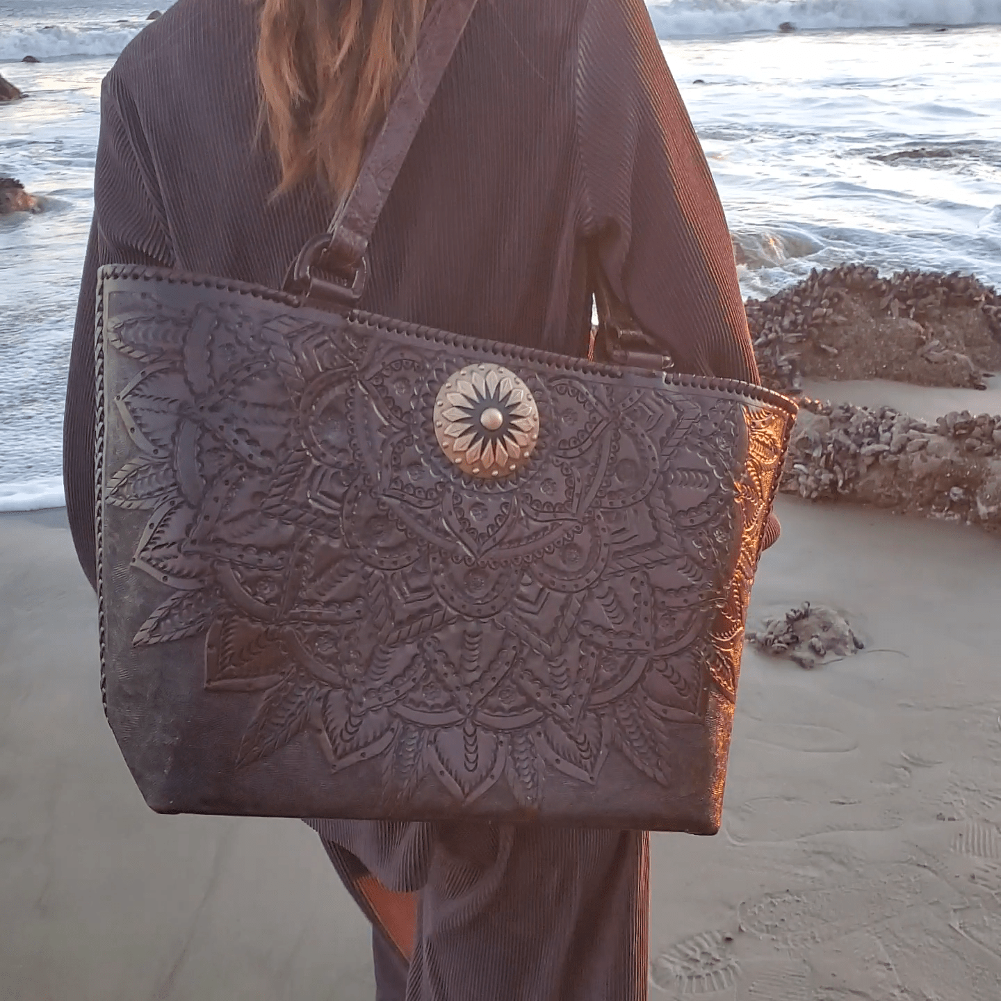 Elegant Brown Tote | Brown Leather Tote Bag | MIOHERMOSA