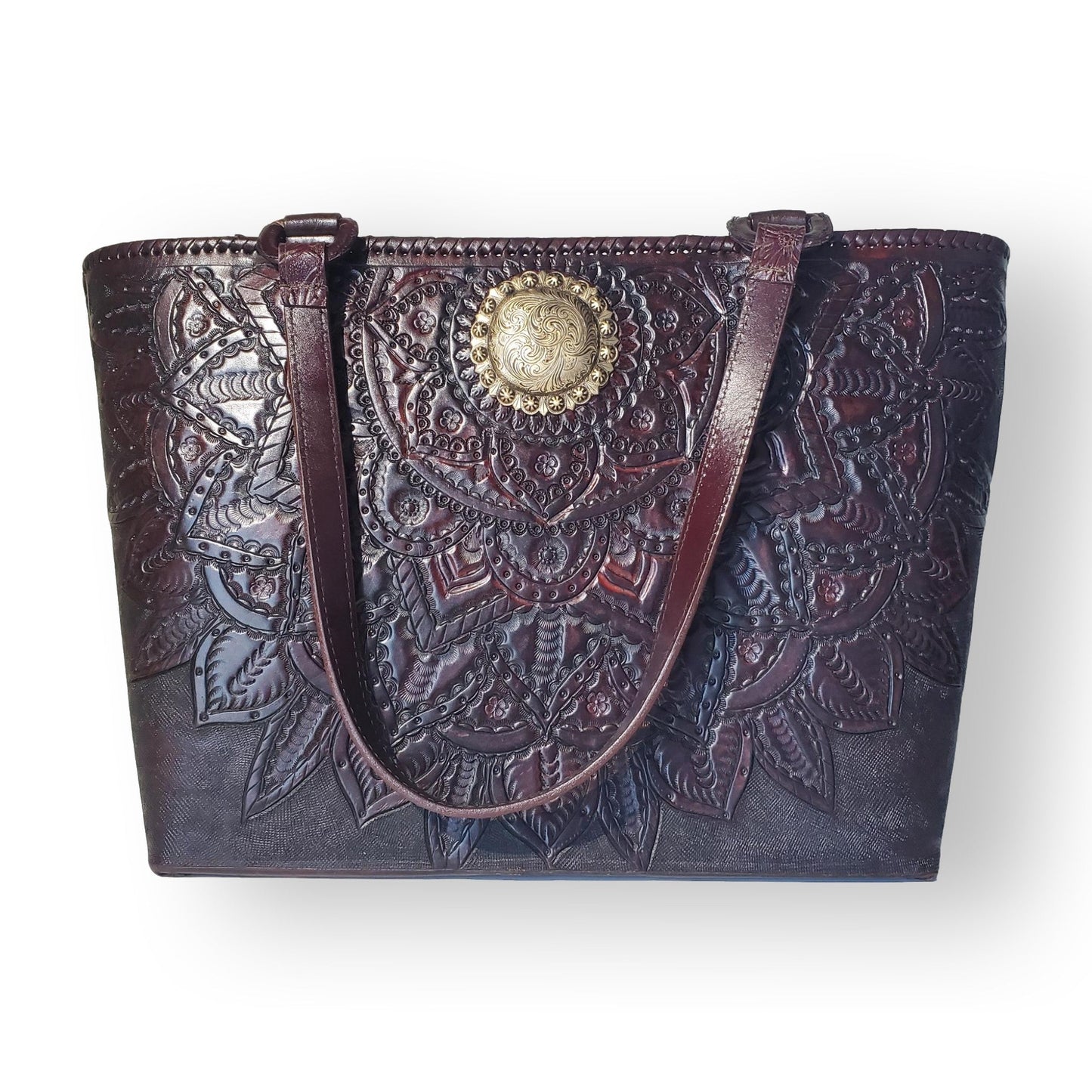 Elegant Leather Tote | Mia Brown Handbag | MIOHERMOSA